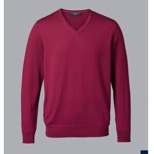 NWT CHARLES TYRWHITT Merino wool V-Neck Jumper